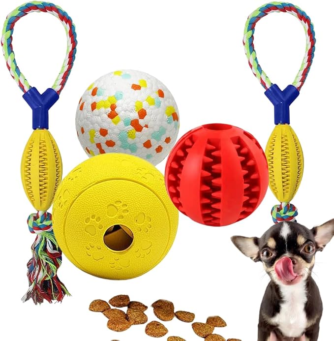 Interactive DogToys Snuffle Double Cloth Strip with Hidden Food Puzzle Ball Encourage Natural Foraging Skills,Slow Food Training to Relieve Boredom and Stimulating (Red/Yellow/Multi)