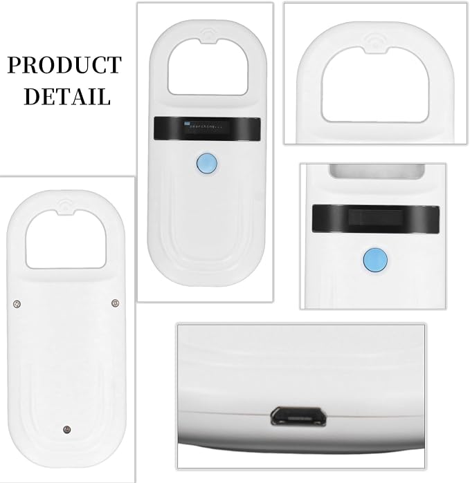 Dog Cat Microchip Reader, 134.2kHz 128 Groups of Data Storage Animal Chip Registration RFID Microchips Scanner,5V USB2.0 Pet Chip Scanner