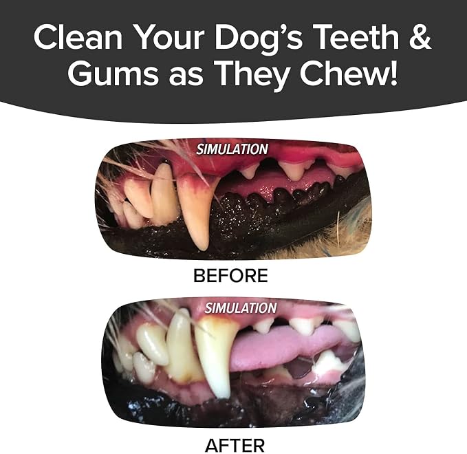 BulbHead BrushBone As Seen On TV Doggy Toothbrush Chew Toy, Plaque & Tartar Remover, Works 3 Ways to Clean While They Play, Invented by a Dentist, Add Peanut Butter or Cheese, Brush Bone