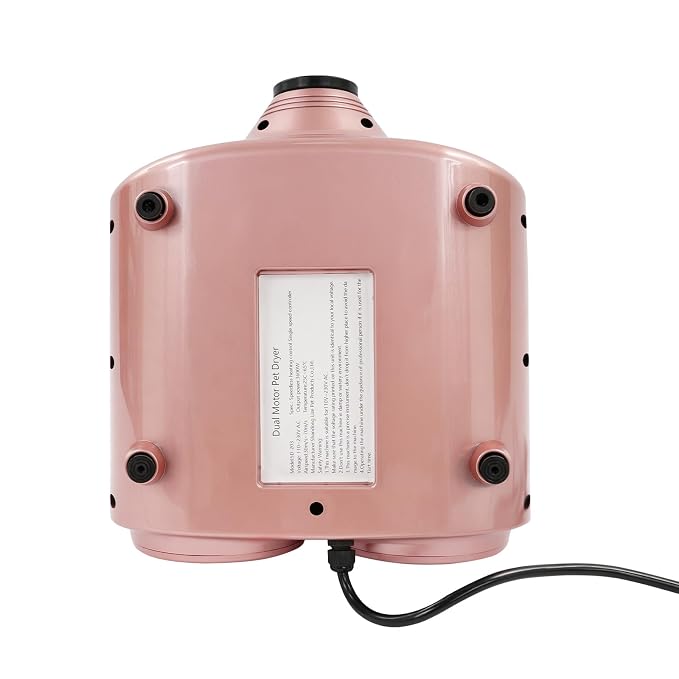 Pet Grooming Hair Dryer, 3600W Dog Pets Blower, Double Motor High Performance Pet Grooming Dryer, 77~149℉ Adjustable High Velocity Professional Dog Hair Drying Blower (Pink)