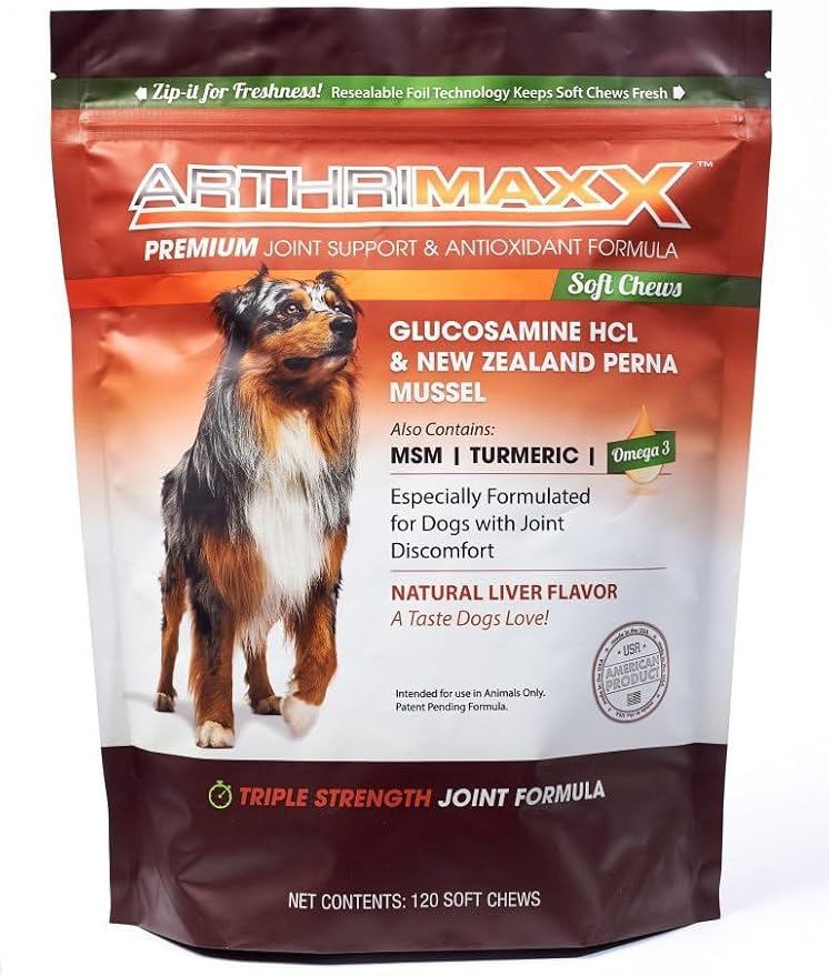 ArthriMAXX Hip & Joint Support Soft Chews for Dogs, Chicken, 90 Count