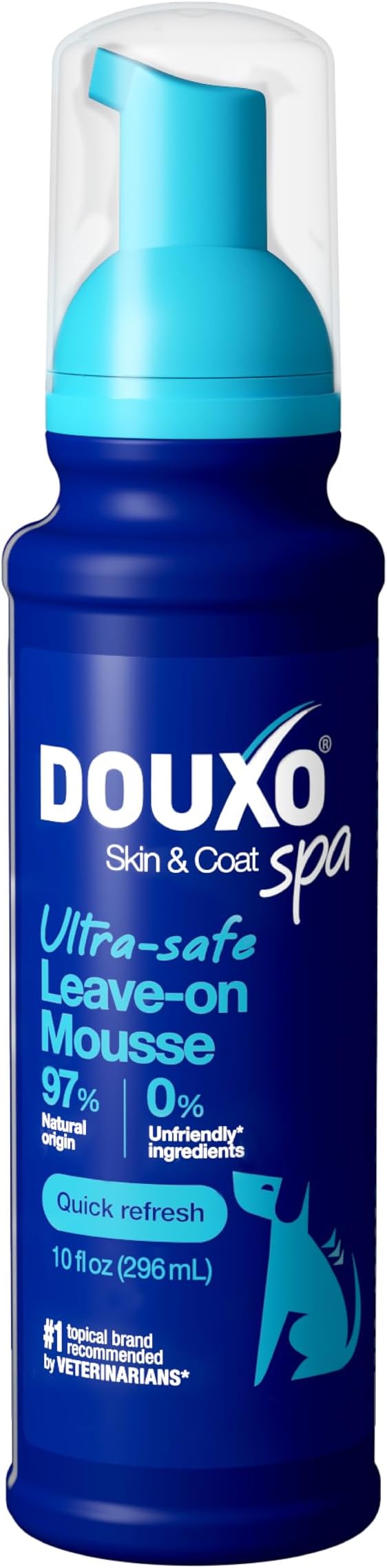DOUXO SPA Waterless Dog Shampoo, 10 fl oz | Leave-On Mousse, Cleans and Refreshes, Leaves the Coat Soft, Radiant and Smelling Great, Ultra-Safe Formula