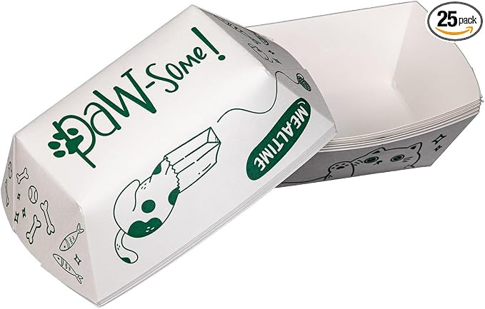 SCT Medium Disposable Pet Food Bowl, 1 Cup, 25 Count
