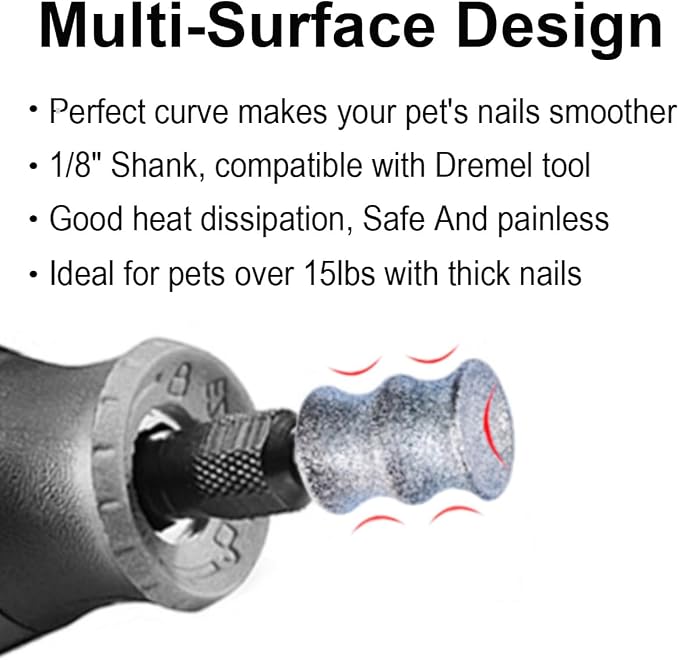 Dremel-Compatible Dog Nail Trimmer Tool, 2XL