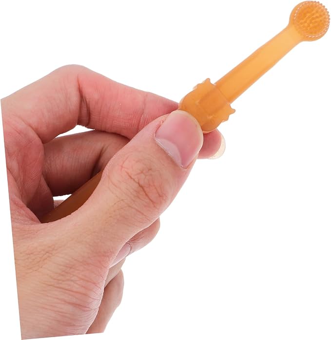 Yardwe Pet Toothbrush for Dogs Cats Small Dog Brush Pet Grooming Kit Silicone Brush Comprehensive Cleaning