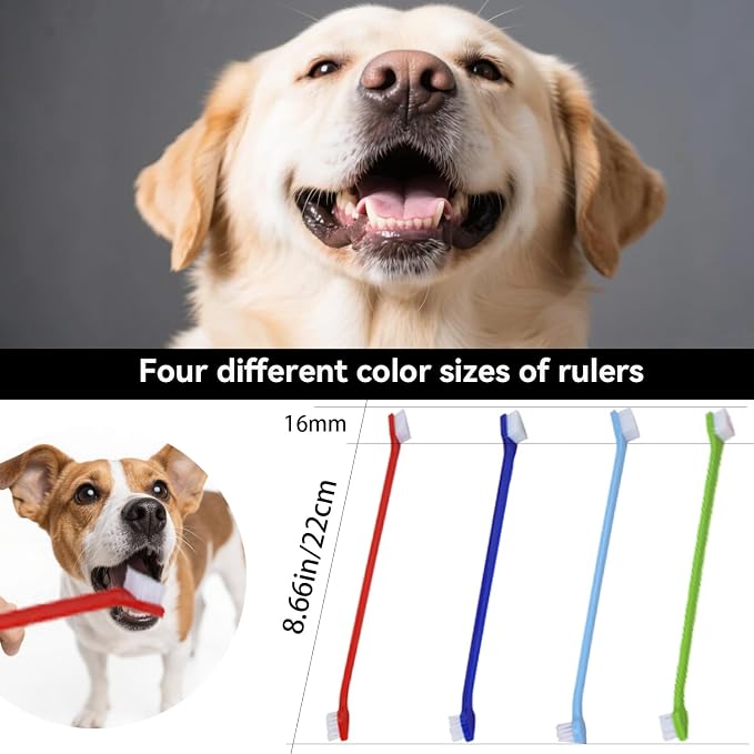 160-Pack Dual-Headed Dog Toothbrush Set- Soft Bristles for Dental Care of Small & Large Dogs, Cats, and Other Pets - Bulk Toothbrushes for Pet Hygiene