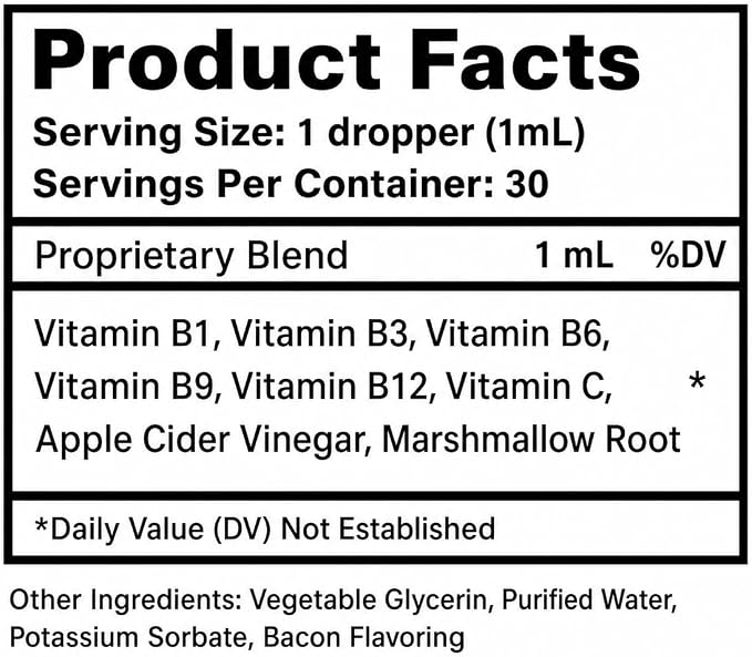Dog Prenatal Vitamins - Prenatal Vitamins for Dogs - Includes Vitamin B Complex & Vitamin C - Dog Essentials - Whelping Supplies - 1 fl oz - Bacon Flavor