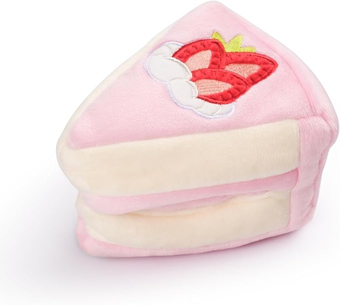CHEWFFON Dog Interactive Toy, Snuffle Strawberry Cake for Enrichment | Squeaky & Crinkle Puzzle, Boredom & Mental Stimulation, Indoor Brain Game for Small Medium Dogs, Birthday Gift