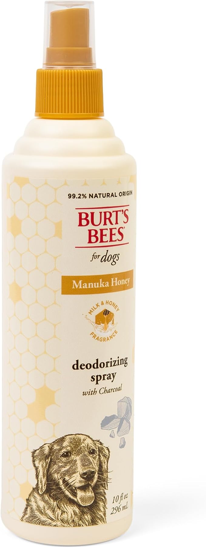Burt's Bees Manuka Honey Deodorizing Dog Spray, Charcoal, 10 Fl Oz