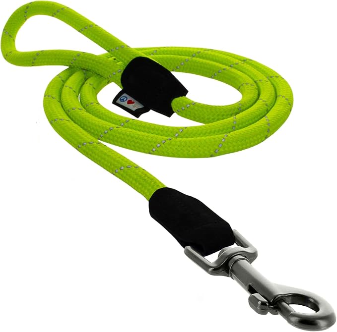 Pawtitas Green Rope Dog Leash, Medium/Large, 6 ft.