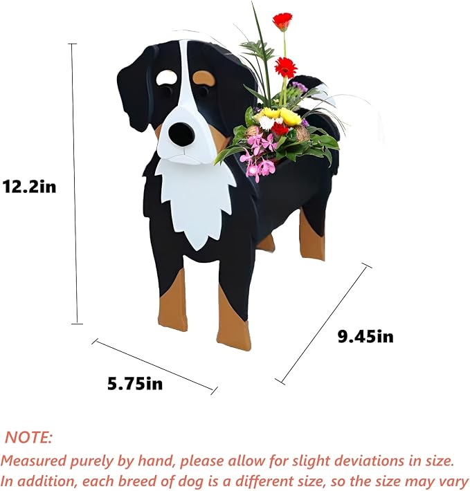 Bernese Mountain Dog Planter Pots, Animal Shaped Flower Pot