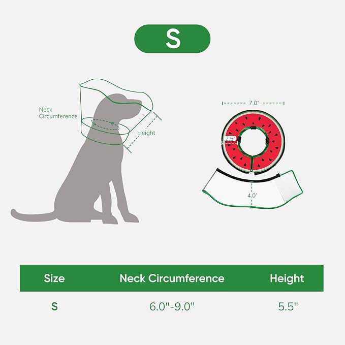 Supet Sponge Dog Cone Collar Stop Licking After Surgery, Dog Donut Collar | Adjustable Dog Recovery Collar Alternative, Detachable Shield, Soft, Comfy Cone, Neck Pillow for Small Dogs