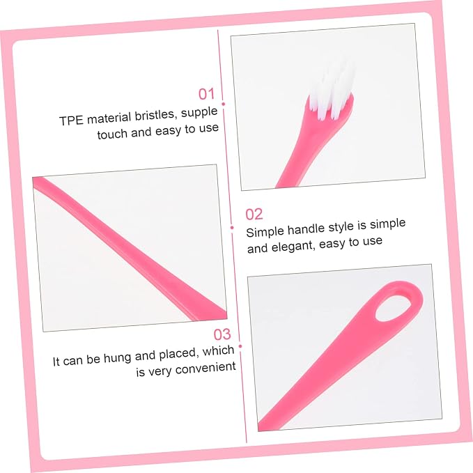 LIOOBO 2Pcs Portable Pet Toothbrush Soft Bristle Cat Dog Tooth Cleaners for Oral Care Comfortable Design for Pets Durable and Multi Functional