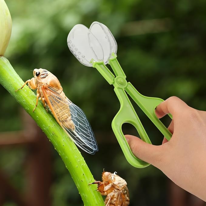 GANAZONO Reptile Tank Feeding Clamp and Poop Scoop Multi-Functional Aquarium Grabber Tool for Fish Tanks and Reptile Cages 7.08X2.63X1.57In