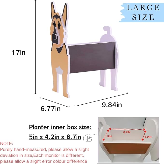 German Shepherd Dog Planter Pots, Animal Shaped Flower Pot