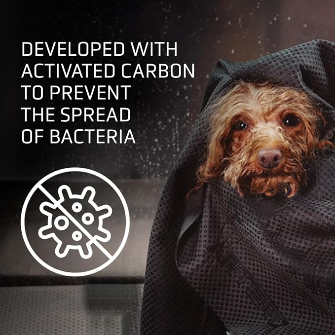 Artero Samba. Ionized Carbon Ultra-Absorbent Towel. Capable of reducing Drying time by 50%.