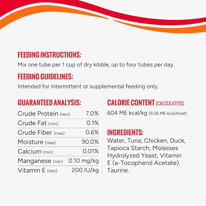 Good 'n' Tasty Triple Flavor Puree Mix-Ins Dog Food Topper Treats for All Dogs, 7 Count, Easy Single-Serve Portions, Added Protein with Tuna, Chicken and Duck