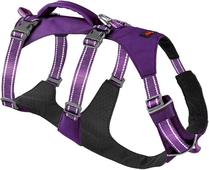 Tuff Pupper Escape Proof Dog Harness for Medium Dogs | No Pull Lightweight Adjustable Harness | No Escape Multifunctional Outdoor Pet Gear | Strong Durable Breathable | Secure Comfortable Fit