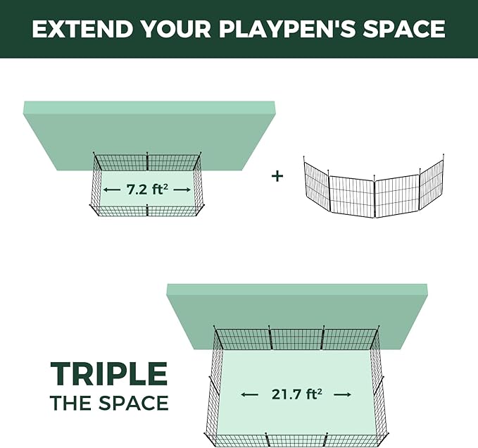 FXW MiniPaws Unleashed Dog Playpen, 20in 4 Panels