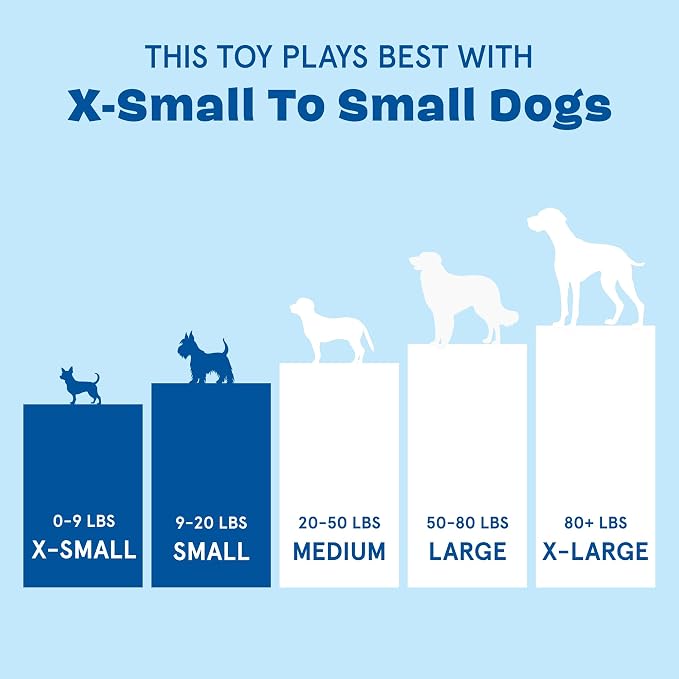 BarkBox Chewz Ballz Dog Toy - 3-in-1 - for Medium to Large Dogs | Plush Set with 2 Squeakers, Crinkle & Treat-Hiding Can