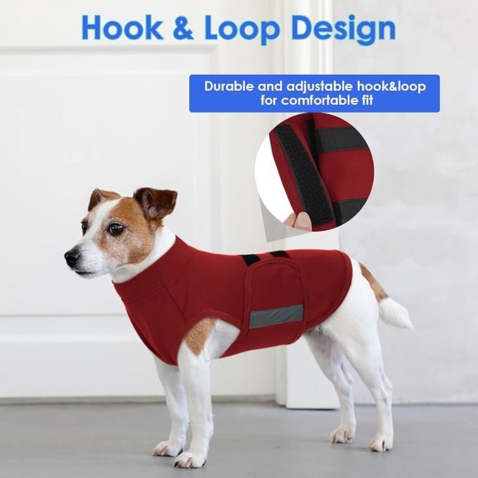 MIGOHI Dog Anxiety Relief Coat, Small, Small, Red