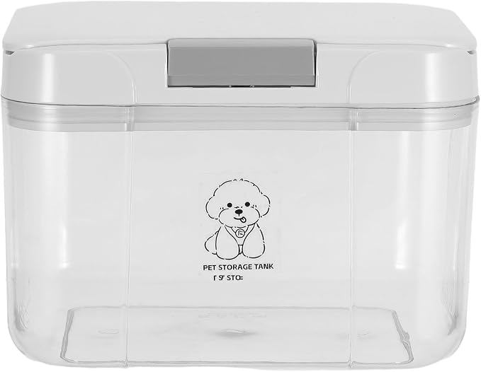 SHINEOFI Airtight Pet Food Storage Container with Lid for Dog and Cat Food, 2.9l Capacity, Space-saving Abs+pp+silicone Material Box, for Kitchen and Home Use