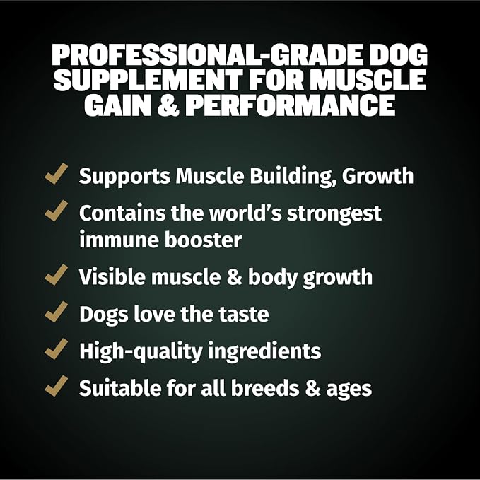 Bully Max Pro Series Muscle Gain Power Chews & Chewable Tablets (60 tabs) + Vitality Chews Bundle for Comprehensive Muscle, Immunity, Joint, Skin & Coat Support – for All Breeds, Puppies & Adult Dogs