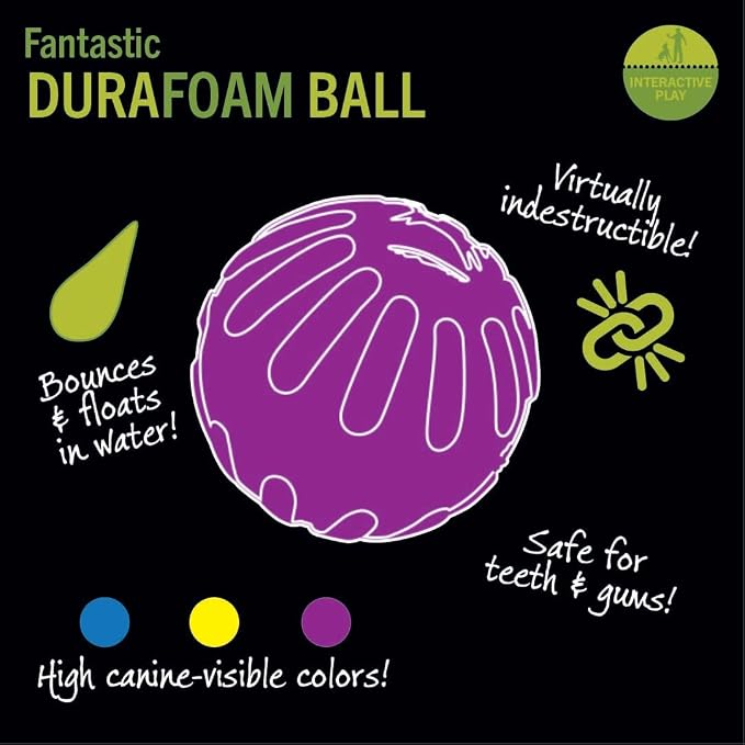 Starmark Fantastic DuraFoam Ball Tough Dog Toy, Color Varies Medium (Pack of 4)
