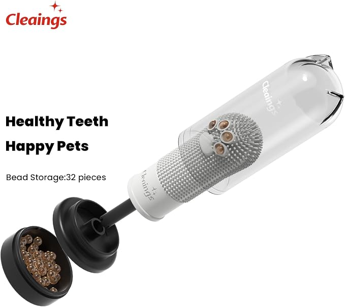 Pet Finger Toothbrush with Flavor Burst Beads, 360° Silicone Toothbrush Kit for Dogs & Cats, Deep Teeth Cleaning - 6 Pcs Chicken Flavor