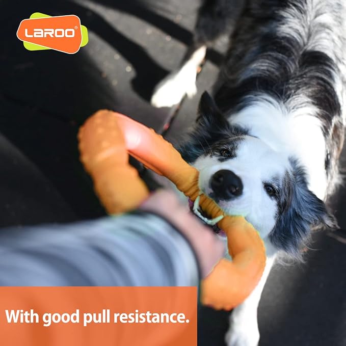 LaRoo Dog Ring Toy, Floating Flying Disc, Orange, 30cm