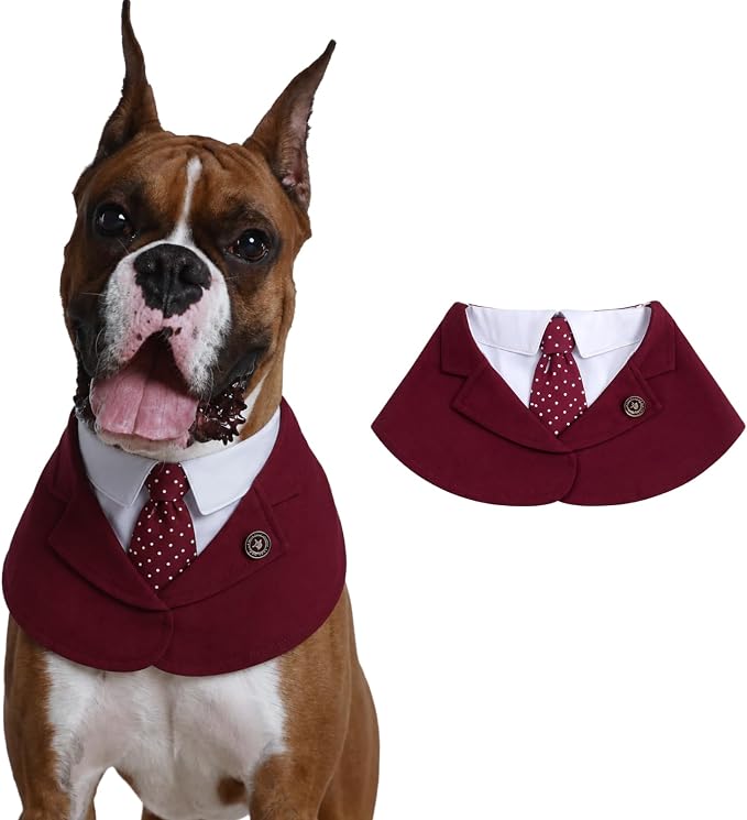 Premium XL Dog Wedding Bandana for Boxer Dog, X-Large, XL