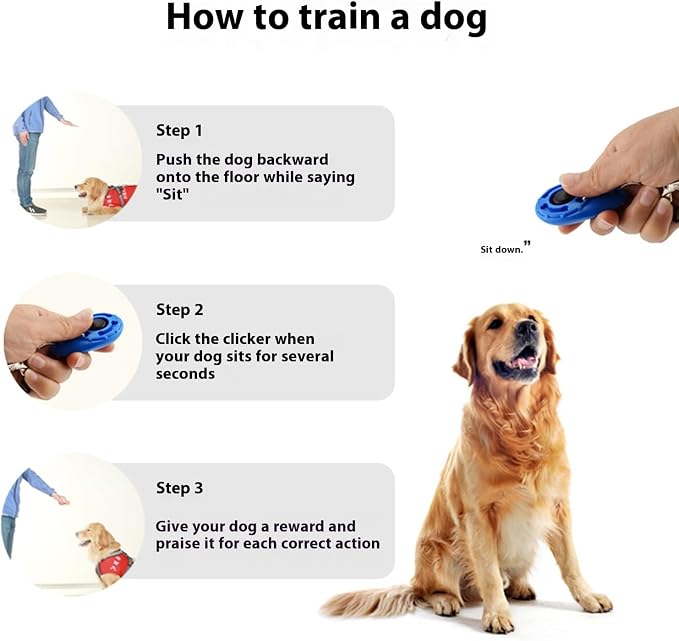 URBEST Pet Training Clicker with Wrist Strap, 4 Pcs, Circle