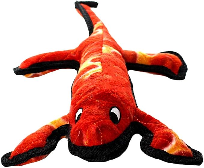 TUFFY® : 2 Pack Lizard Dog Toy: Ultra Durable Plush Toy with Multiple Layers & Reinforced Seams, Washable and Floats, Original Construction