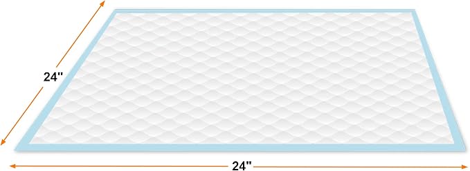 Aurora Pet Dog and Puppy Pee Pads with 5-Layer Leak-Proof Design and Quick-Dry Surface for Potty Training, Super Absorbency, Large 24x24 Inch (80-Pack) – Blue & White