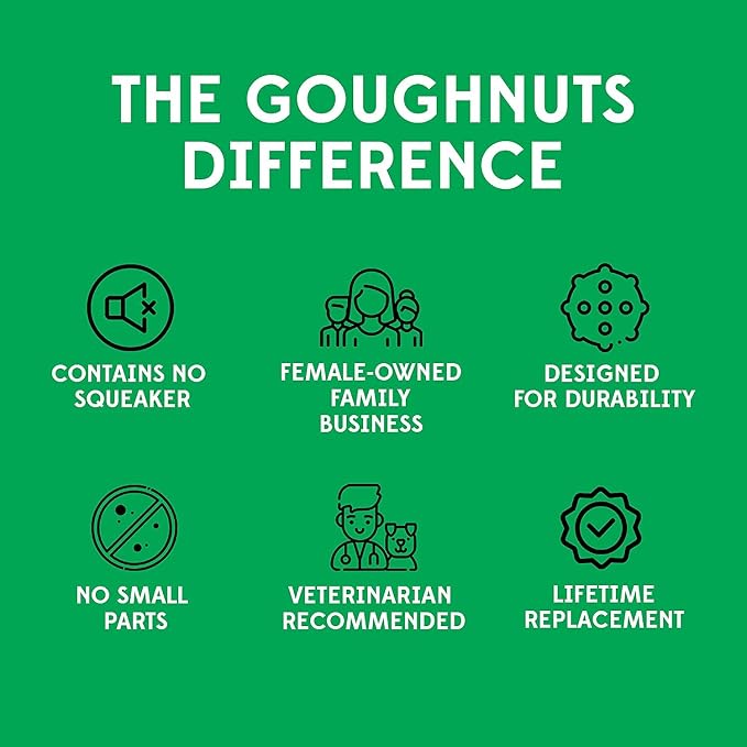 Goughnuts — Dog Toys for Aggressive Chewers | Virtually Indestructible Dog Toy Stick for Small Breeds | Heavy Duty Dog Toy | Black