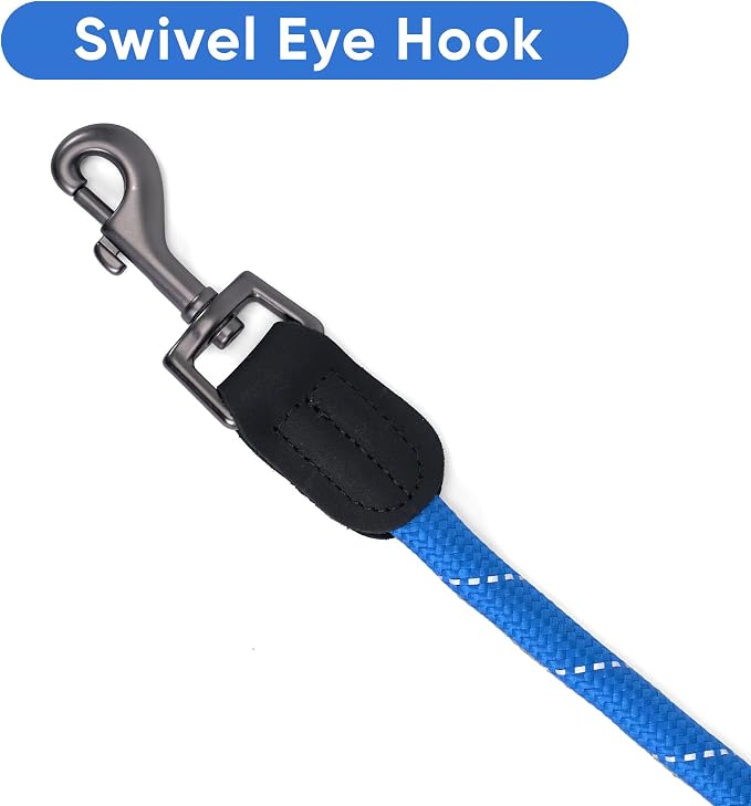 Pawtitas Blue Rope Dog Leash, Medium/Large, 6 ft.