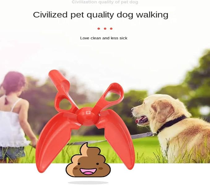 QWEQWE Poop Scooper for Dogs,pet Pooper Scooper Scissors,Picker Poop Collector Tongs Long Handle Dog Clip Toilet cat Stool Clip Shovel cat Toilet Pets for Large Dogs, Small Dogs, Cats and oth.,green