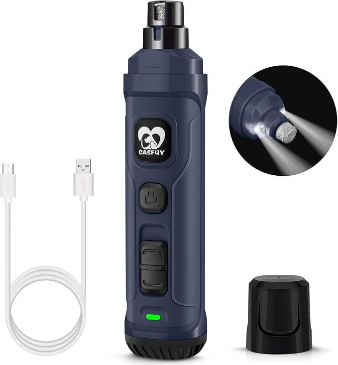 Casfuy New Version 2-Speed Dog Nail Grinder - Blue