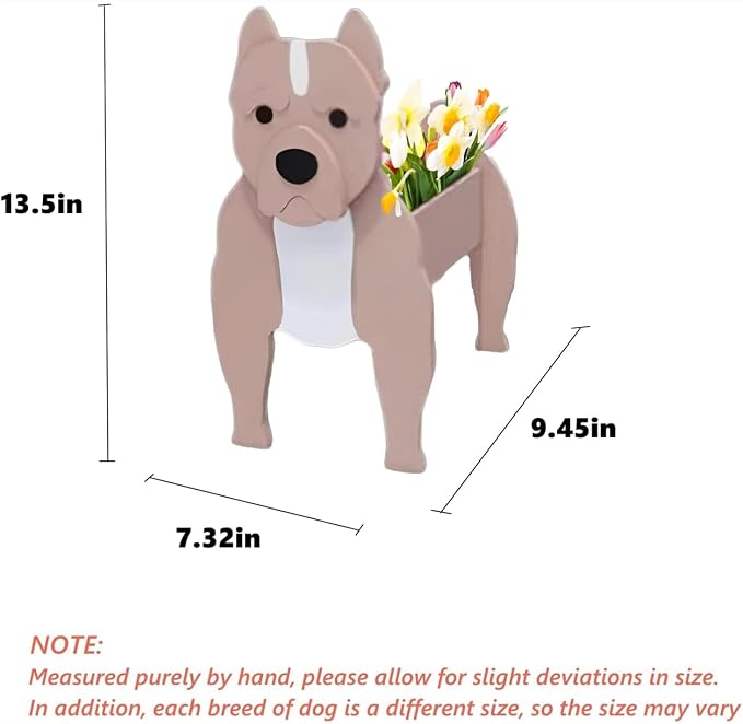 Bulldog Dog Planter Pots, Animal Shaped Flower Pot