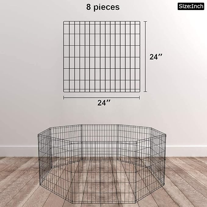 Portable Foldable X-Pen Dog Playpen - Space Saving