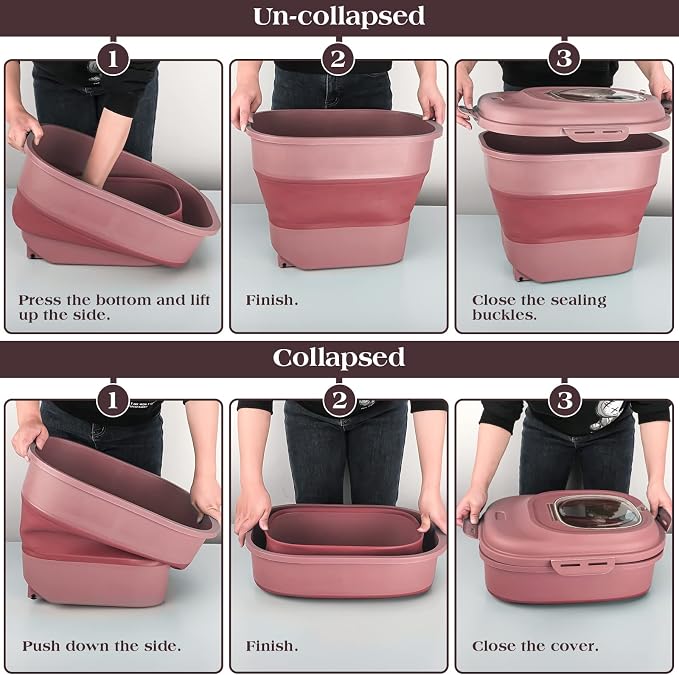 TIOVERY Dog Food Storage Container, 13lb, Pink