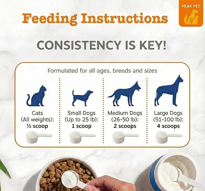 Organic Calcium for Dogs and Cats - Eggshell Powder with Eggshell Membrane and Calcium Carbonate, Egg Shell Powder Supports Strong Bones, Teeth & Mobility, Made in USA