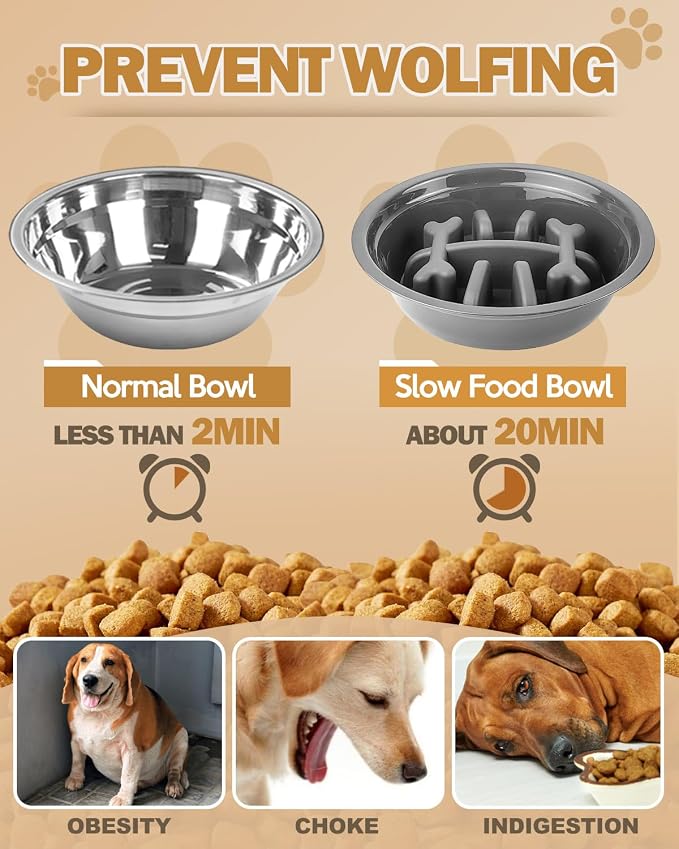 Jovrun Elevated Dog Bowls for Small Medium Large Size Dogs, Non-Slip Dog Feeder with 2 Food Water Bowls, 2-5 Heights Adjustable Raised Bowls Stand