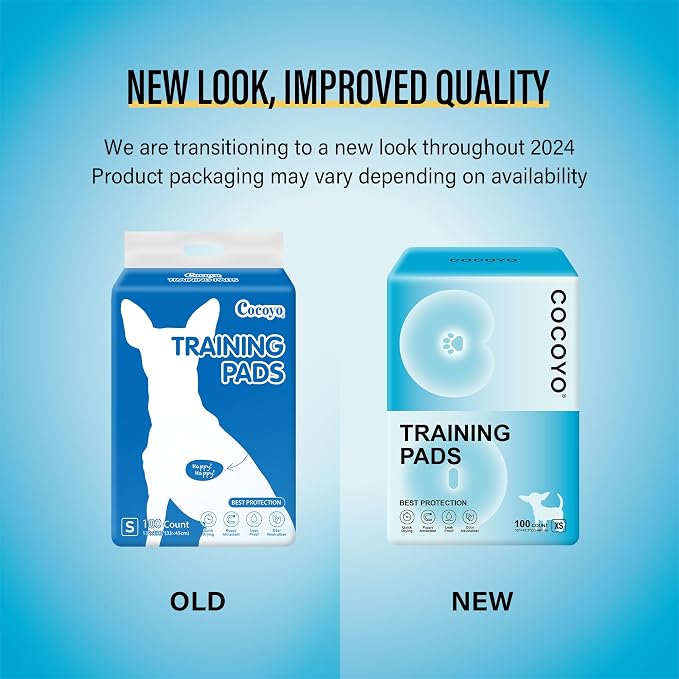 COCOYO Best Value Training Pads 100 Count 13“ by 17.7”| Dog Pee Pads | Super Absorbent Puppy Pads,Blue