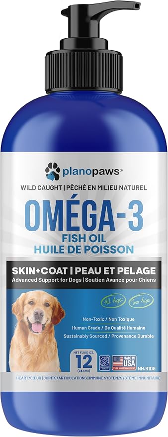 Omega 3 Fish Oil for Dogs - Supports Shedding and Itching, Skin and Coat