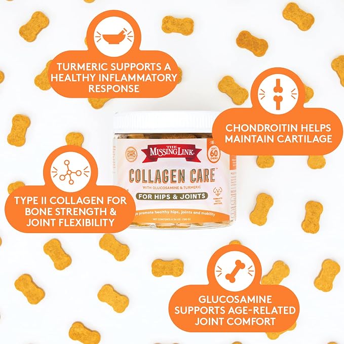 The Missing Link Collagen Care Hip & Joint Supplement Chews, Dogs, 60 Count