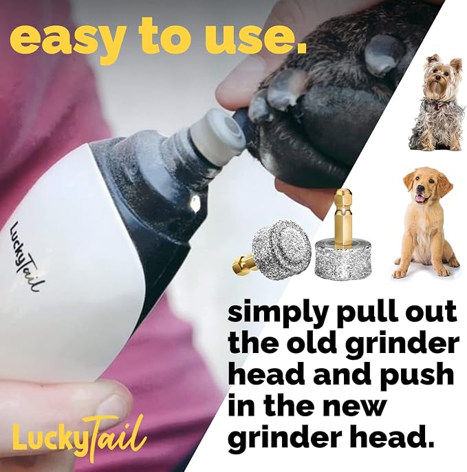 LUCKY TAIL Dog Nail Grinder Replacement Head, 1-Pack