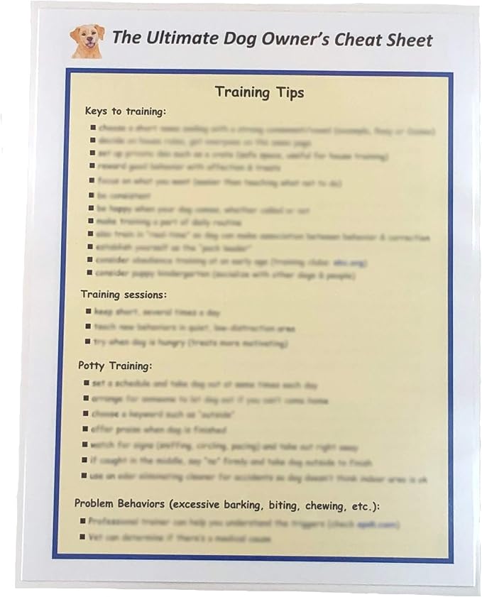 K-Musculo Ultimate Dog Owner's Cheat Sheet with Dog Clicker Trainer