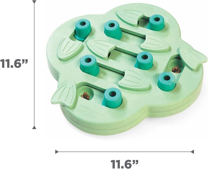 Outward Hound Nina Ottosson Puppy Hide N' Slide Dog Toy Treat Puzzle, 11.6" | Level 2 Intermediate, 14 Hidden Treat Compartments, Holds 1/4 Cup Kibble or Treats, Easy Clean, No BPA, Enrichment, Puppies
