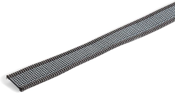 Color & Gray Super-Grip Leash without Handle, 0.79 in x 9.8 ft, Black-Gray